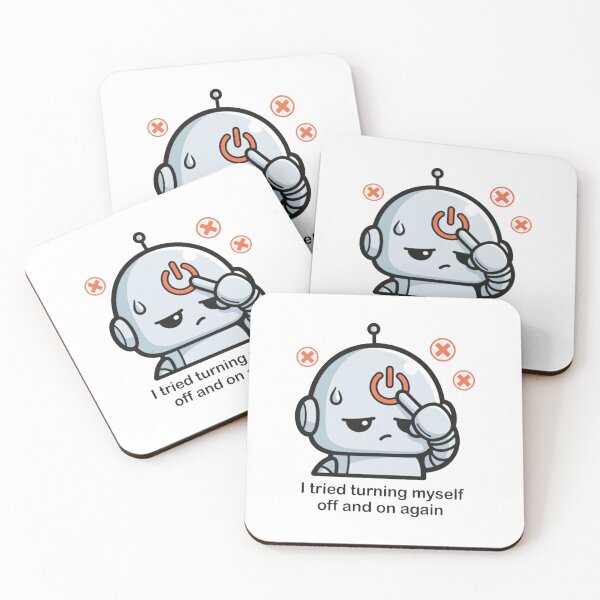 Item preview, sad robot designed and sold by doodlesandsip.