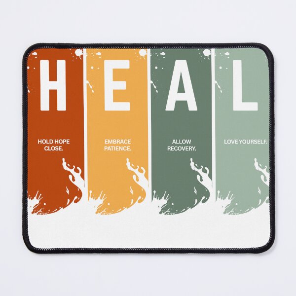Item preview, HEAL Typography Poster – Hope, Patience, Recovery & Self Love | Inspirational Mental Health Design designed and sold by souveran-ts.