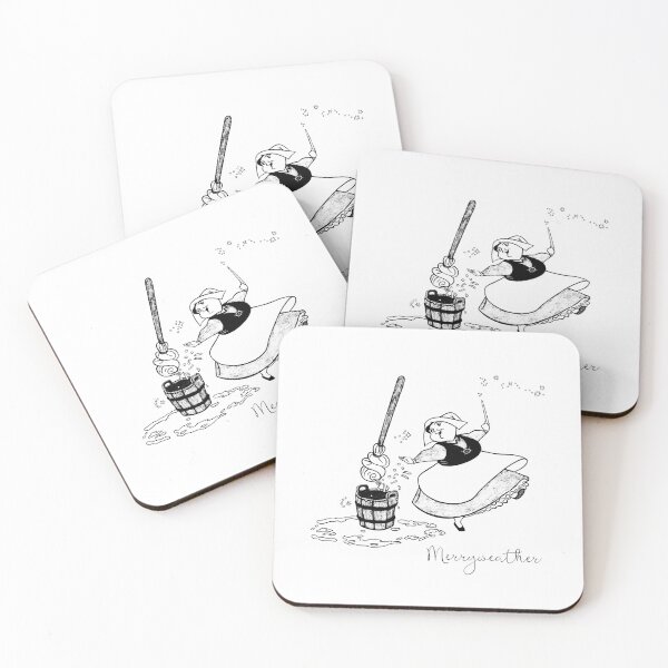 Item preview, Copy of Merryweather · Black and White Illustration · Classic Fairy · Vintage Animation Art Print - Calligraphy designed and sold by Atropa Parcae.