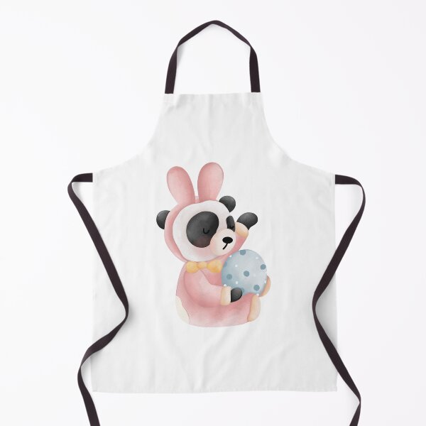 Item preview, Cute Panda in Bunny Costume Holding Easter Egg Sticker designed and sold by FestivityFinds.