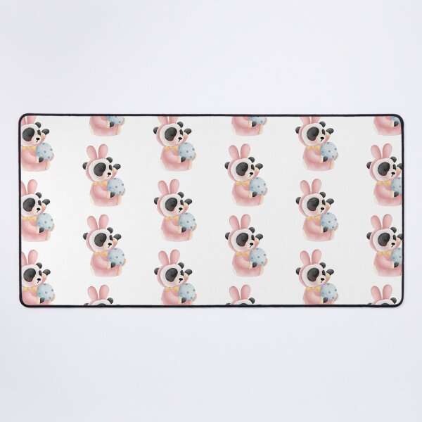 Item preview, Cute Panda in Bunny Costume Holding Easter Egg Sticker designed and sold by FestivityFinds.