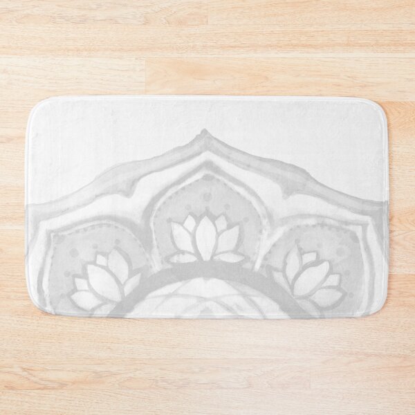 Item preview, Buddha Padma Watercolor - Snow Slate Fog designed and sold by Irene Estelle.