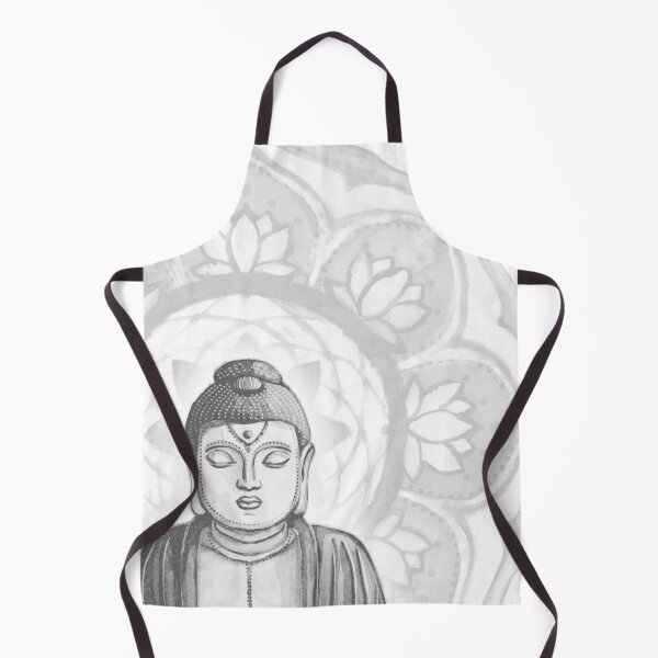 Item preview, Buddha Padma Watercolor - Snow Slate Fog designed and sold by Irene Estelle.