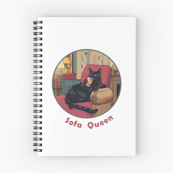 Aperçu de l'œuvre Canapé Queen Chat Noir Relaxant créée et vendue par RDesignFactory.
