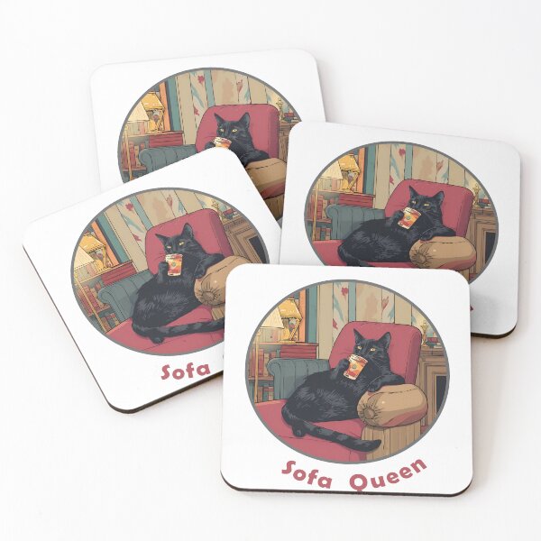 Item preview, Sofa Queen Relaxing Black Cat designed and sold by RDesignFactory.