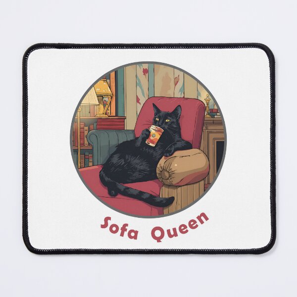 Item preview, Sofa Queen Relaxing Black Cat designed and sold by RDesignFactory.