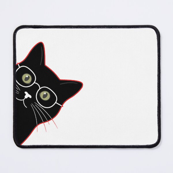 Item preview, sneaky cat, Funny Peeking Cat with Glasses designed and sold by Tamer ⭐⭐⭐⭐⭐.