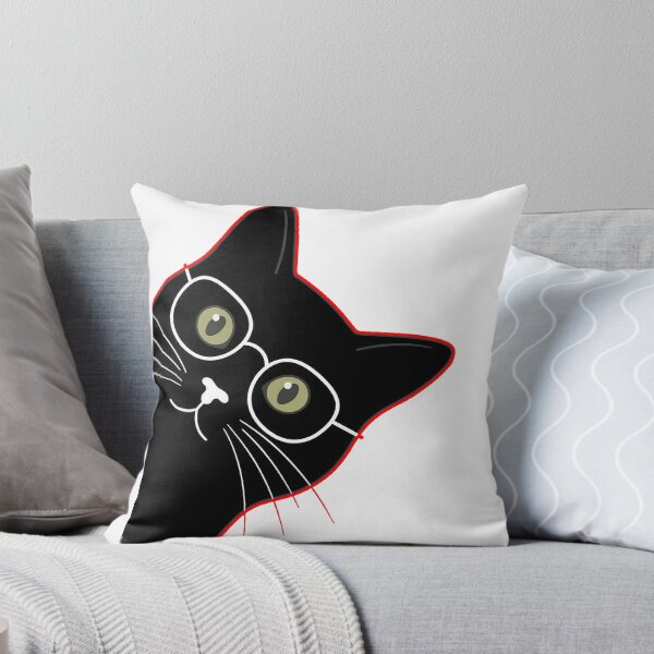 Item preview, sneaky cat, Funny Peeking Cat with Glasses designed and sold by Tamer ⭐⭐⭐⭐⭐.