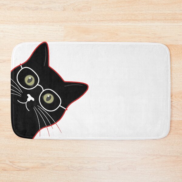 Item preview, sneaky cat, Funny Peeking Cat with Glasses designed and sold by Tamer ⭐⭐⭐⭐⭐.