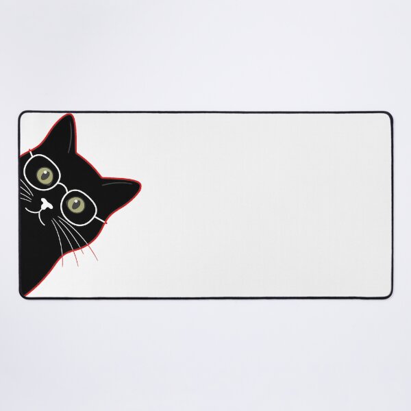 Item preview, sneaky cat, Funny Peeking Cat with Glasses designed and sold by Tamer ⭐⭐⭐⭐⭐.
