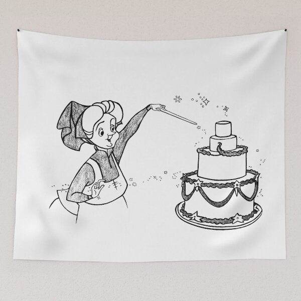 Item preview, Fauna · Black and White Illustration · Classic Fairy · Vintage Animation Art Print designed and sold by Atropa Parcae.