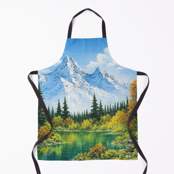 Item preview, Bob Ross style mountain lake forest designed and sold by DinsignStudio.