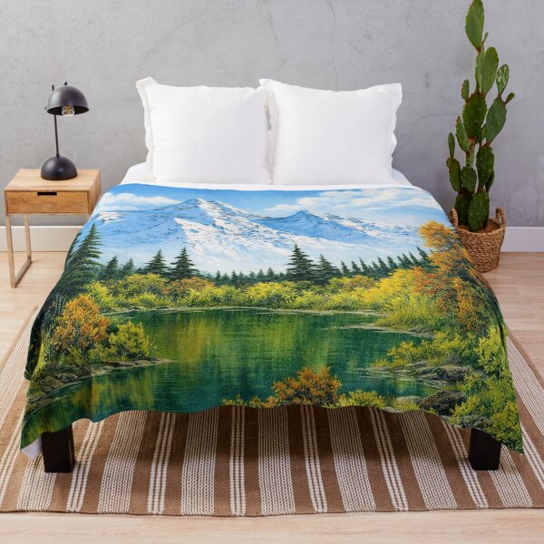 Item preview, Bob Ross style mountain lake forest designed and sold by DinsignStudio.