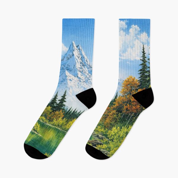 Item preview, Bob Ross style mountain lake forest designed and sold by DinsignStudio.