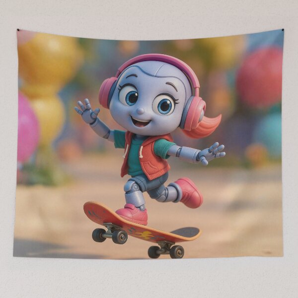 Item preview, Skater Robot Girl designed and sold by Sillytoe.