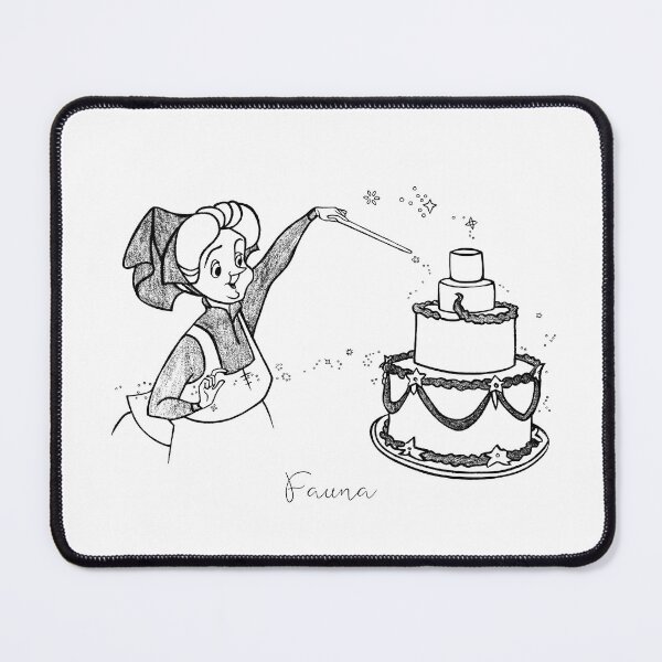 Item preview, Fauna · Black and White Illustration · Classic Fairy · Vintage Animation Art Print  - Calligraphy designed and sold by Atropa Parcae.