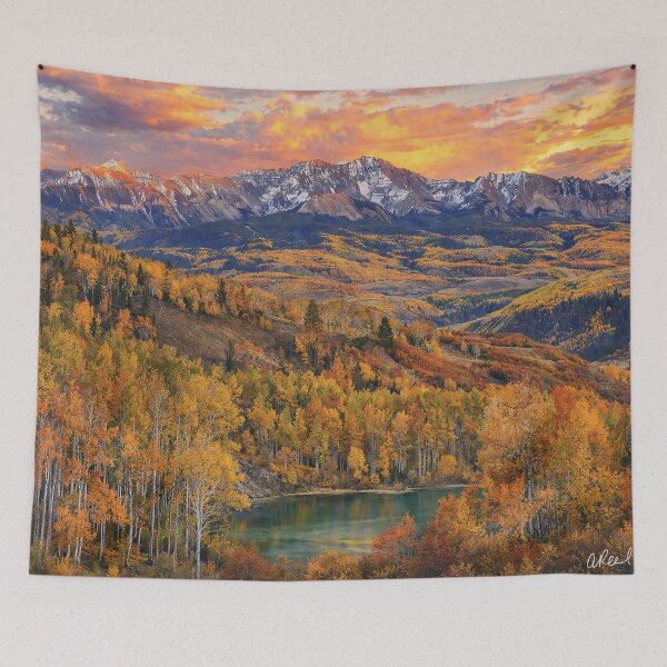 Item preview, Inspired landscape with vibrant autumn. designed and sold by DinsignStudio.