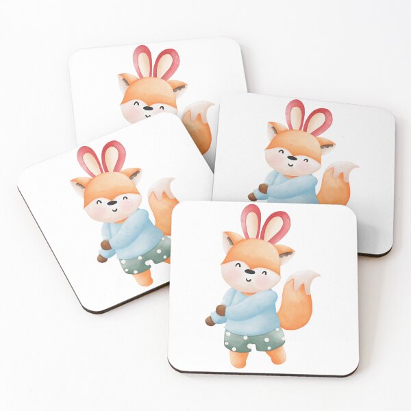Item preview, Cute Fox Wearing Bunny Ears Sticker designed and sold by FestivityFinds.