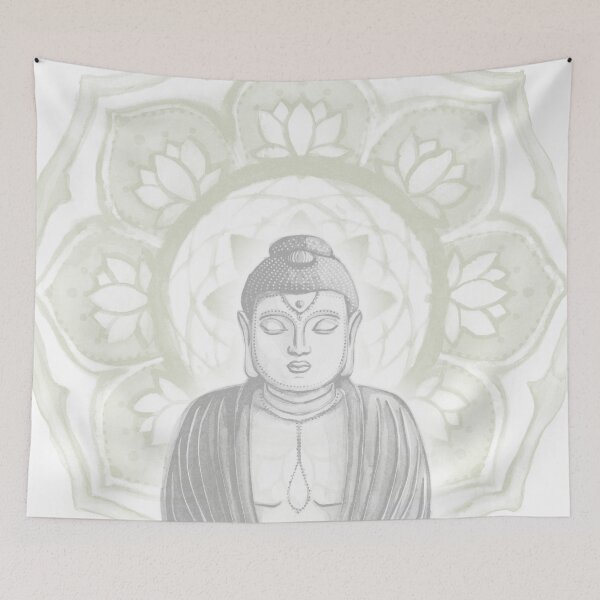 Item preview, Buddha Padma Watercolor - Snow Fog Tea designed and sold by Irene Estelle.