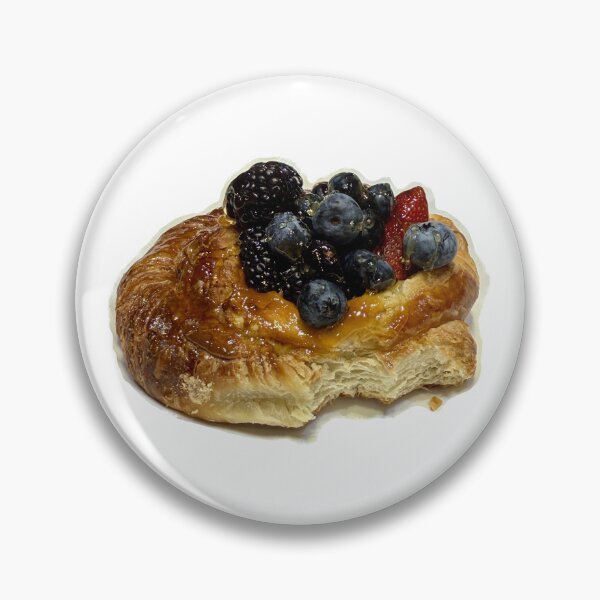 Item preview, Berry Danish Pastry with Honey Drizzle – Blueberry Blackberry Strawberry Dessert Photo designed and sold by aadventures.