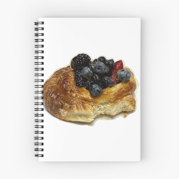 Item preview, Berry Danish Pastry with Honey Drizzle – Blueberry Blackberry Strawberry Dessert Photo designed and sold by aadventures.
