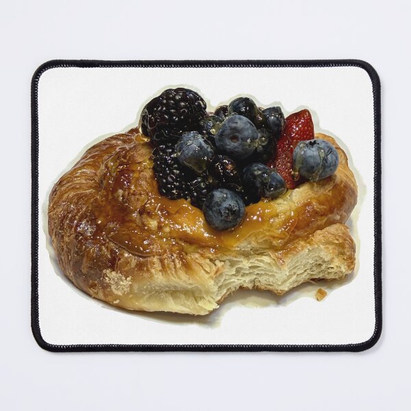 Item preview, Berry Danish Pastry with Honey Drizzle – Blueberry Blackberry Strawberry Dessert Photo designed and sold by aadventures.