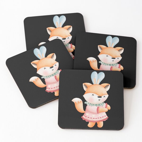 Item preview, Cute Fox in Dress with Bunny Ears Sticker designed and sold by FestivityFinds.