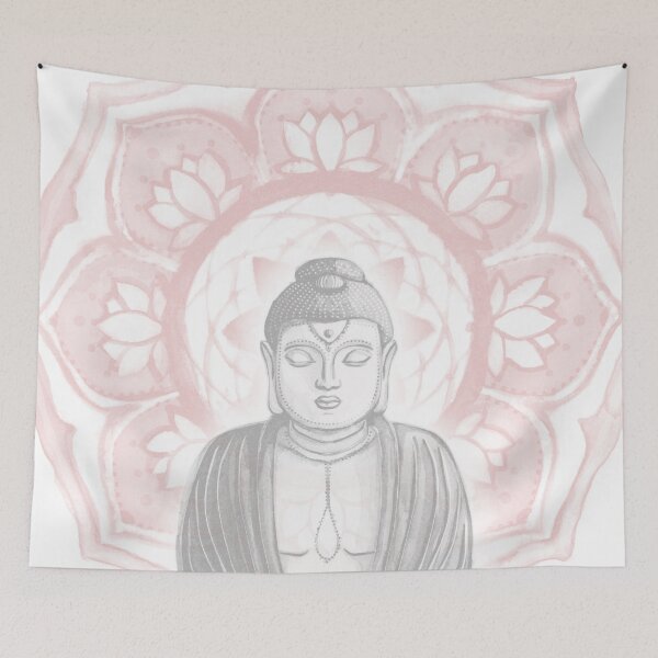 Item preview, Buddha Padma Watercolor - Snow Fog Rose designed and sold by Irene Estelle.
