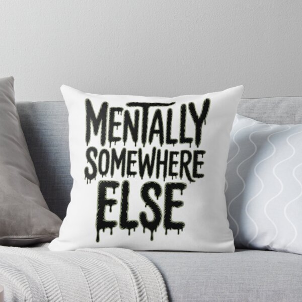 Item preview, Mentally Somewhere Else – Dark Dripping Typography Horror T-Shirt Design designed and sold by NewUSShop.