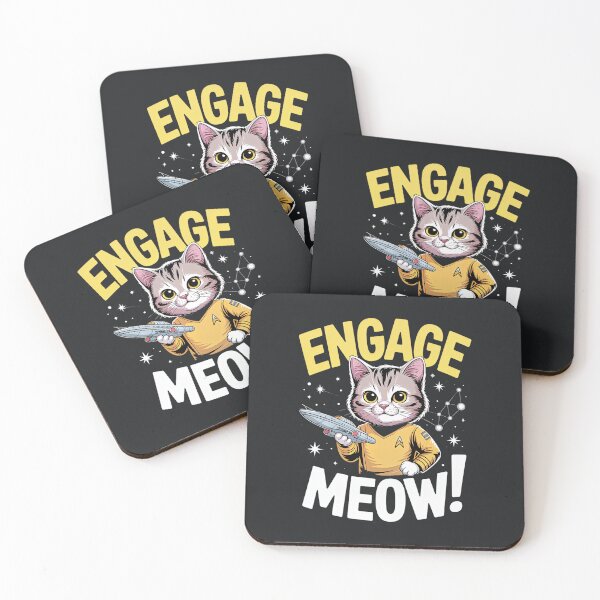 Item preview, Space Cat Engage Mew – Cute Sci-Fi Parody Cat Humor designed and sold by Taans-Creation.