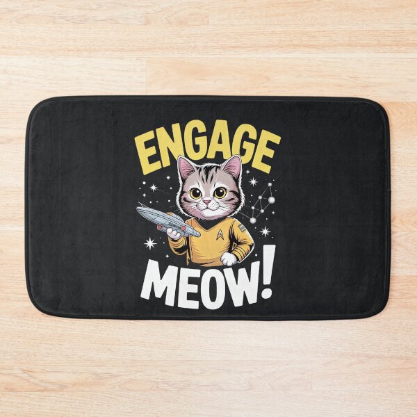 Item preview, Space Cat Engage Mew – Cute Sci-Fi Parody Cat Humor designed and sold by Taans-Creation.