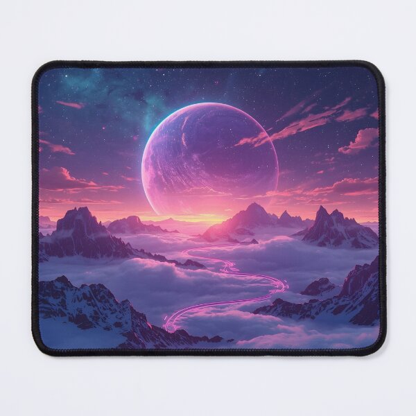 Item preview, Distant Moonlike Planet Over Cloudy Mountains designed and sold by Creativehub1011.