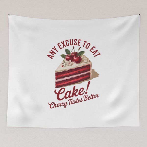 Item preview, Any Excuse to Eat Cake Cherry Dessert Cherry Cake designed and sold by FaithAbbott.