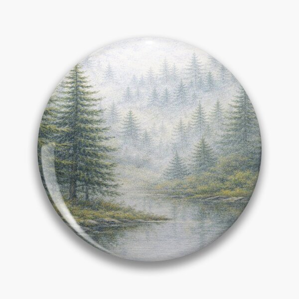 Item preview, Happy Little Trees – Misty Morning designed and sold by DinsignStudio.
