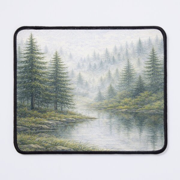 Item preview, Happy Little Trees – Misty Morning designed and sold by DinsignStudio.