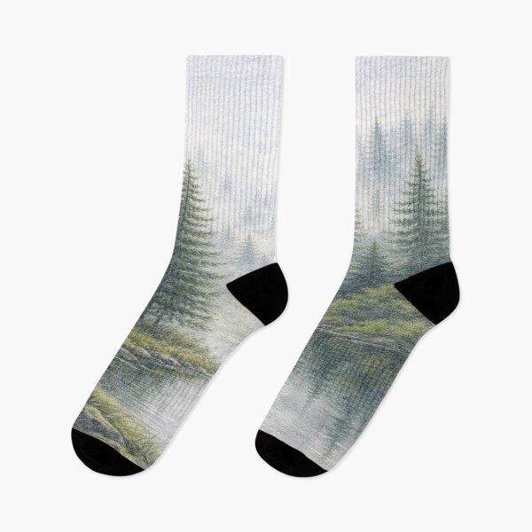Item preview, Happy Little Trees – Misty Morning designed and sold by DinsignStudio.