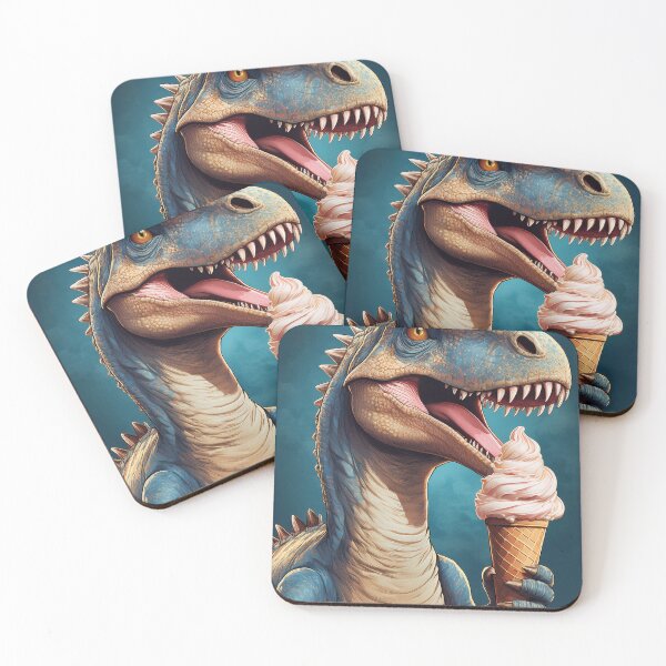 Item preview, Dinosaur Eating An Ice Cream Cone designed and sold by WarForbidden1.