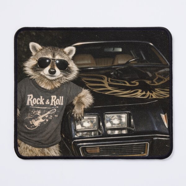 Item preview, Midnight Muscle: Raccoon With a Trans Am designed and sold by Automotive Art by Greg.