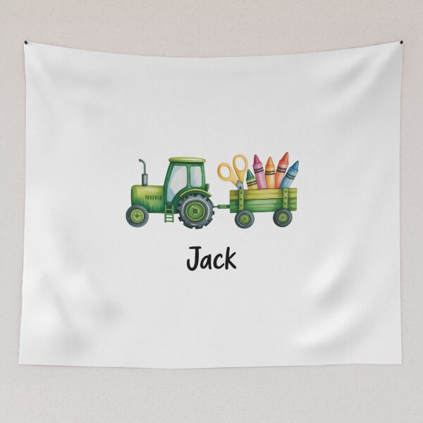Item preview, Back To School Tractor Custom Tractor Name First Day Of School Farm Helper Boys designed and sold by FaithAbbott.