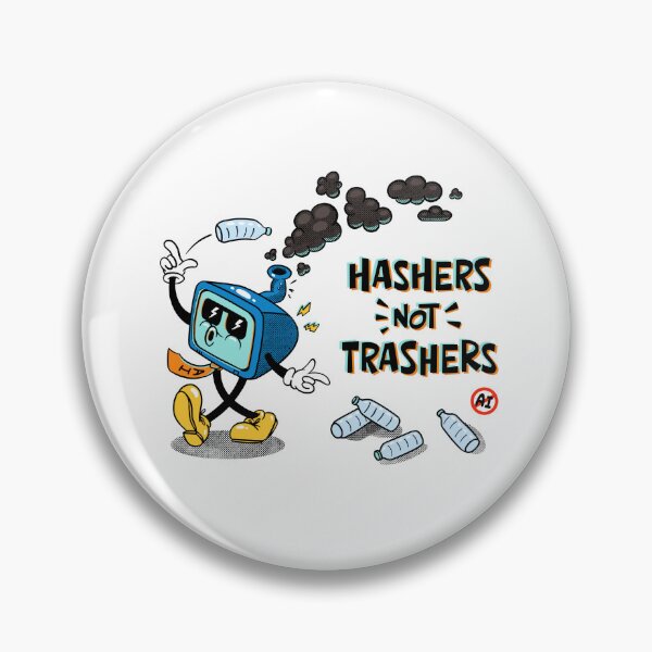 Item preview, Hashers Not (AI) Trashers designed and sold by shardsofblue.
