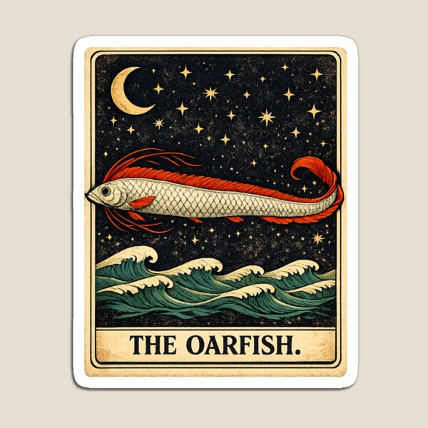 Item preview, The Oarfish Tarot Card Crescent Moon Celestial Stars T-Shirt, Deep Sea Creature Lover Gift, Mystic Ocean Tarot Graphic Tee, Witchy Sea Animal Shirt designed and sold by NovaThrendLab.
