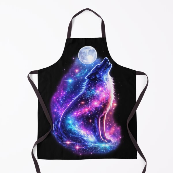 Item preview, Cosmic Wolf Howling at Moon Galaxy Art – Neon Space Wolf with Stars and Nebula Night Sky Aesthetic designed and sold by TTM Inspirational.