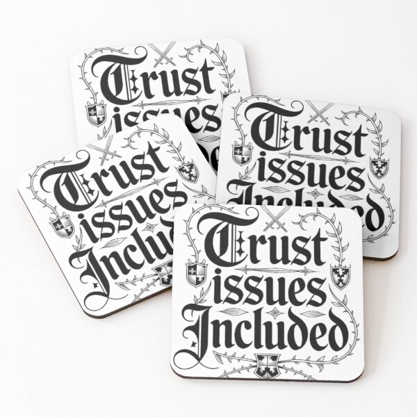 Item preview, Trust Issues Included – Gothic Thorn Typography Dark Humor T-Shirt Design designed and sold by NewUSShop.