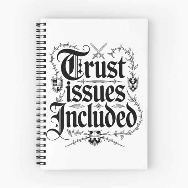 Item preview, Trust Issues Included – Gothic Thorn Typography Dark Humor T-Shirt Design designed and sold by NewUSShop.