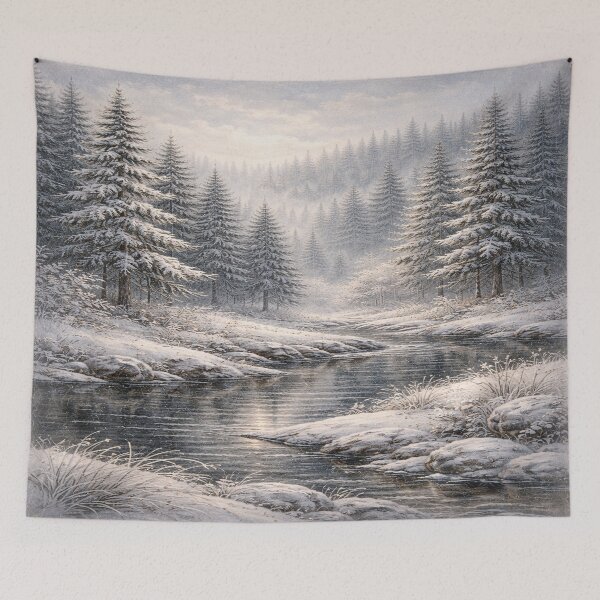 Item preview, Winter Pine Forest – Oil Painting Style designed and sold by DinsignStudio.