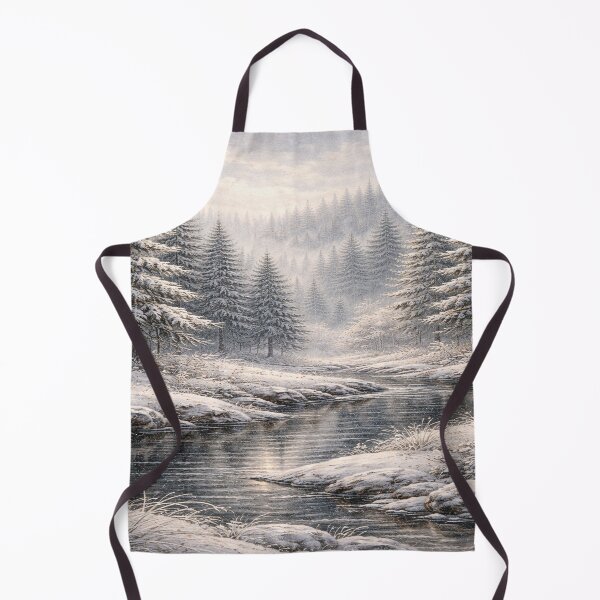 Item preview, Winter Pine Forest – Oil Painting Style designed and sold by DinsignStudio.