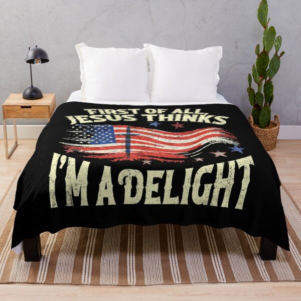 Item preview, Vintage Retro First of All Jesus Thinks I'm A Delight Funny Christian Faith Humor designed and sold by Ortigzitoun.