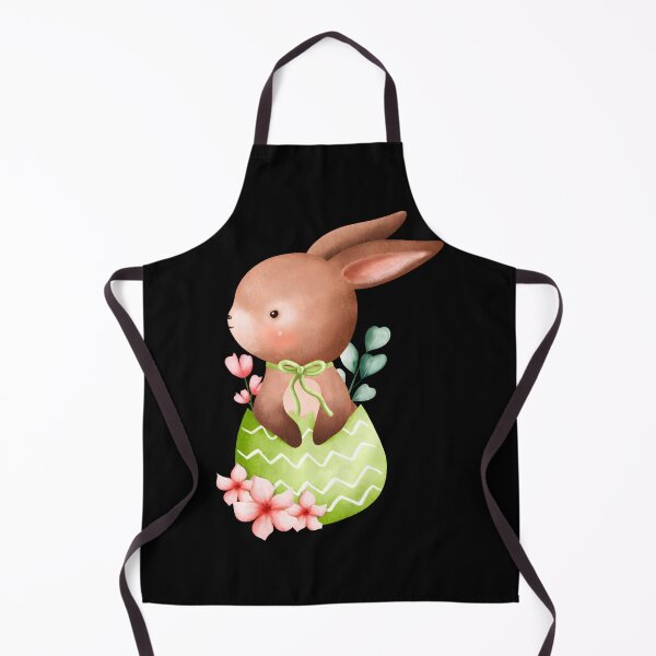 Item preview, Cute Brown Easter Bunny Sticker – Watercolor Rabbit in Green Egg Shell with Spring Flowers Kawaii Animal Sticker designed and sold by FestivityFinds.