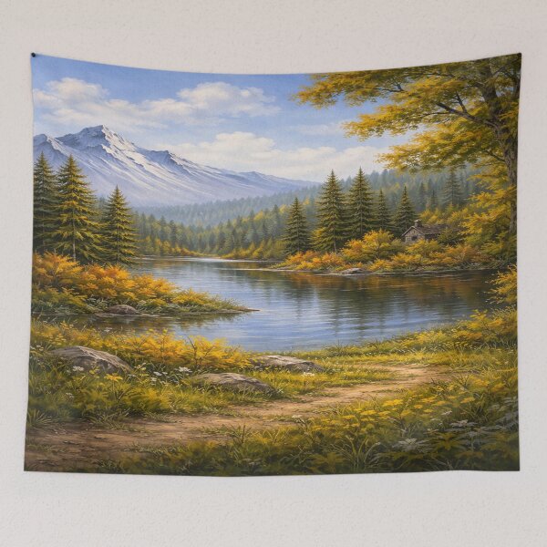 Item preview, Whispering Pines Lake designed and sold by DinsignStudio.