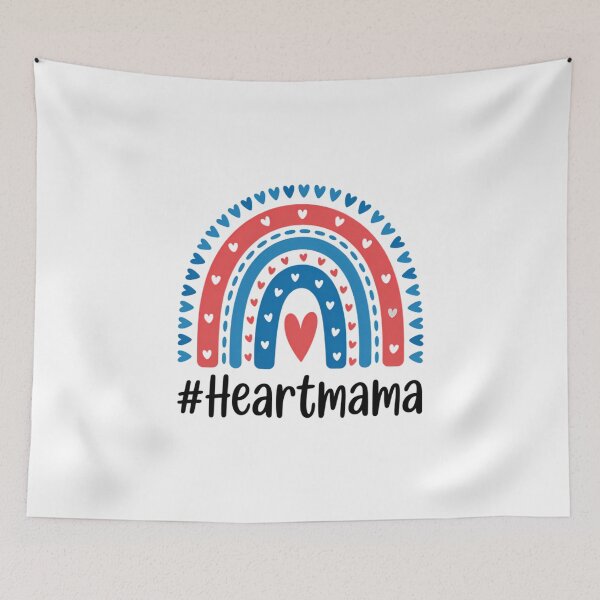 Item preview, Heart Mama CHD Mom Of A CHD Warrior Rainbow CHD Awareness designed and sold by FaithAbbott.